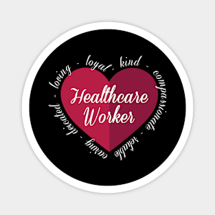 Health Care Worker Love Heart Design Magnet